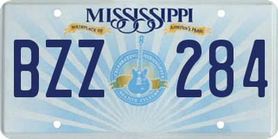 MS license plate BZZ284
