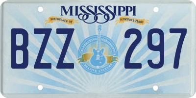 MS license plate BZZ297