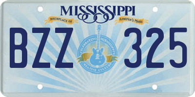 MS license plate BZZ325