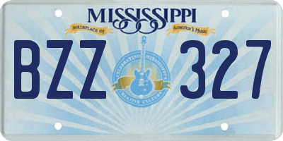 MS license plate BZZ327