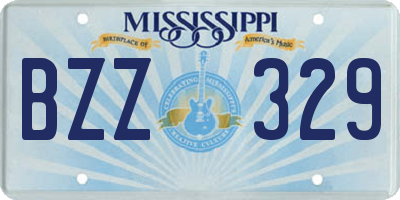 MS license plate BZZ329