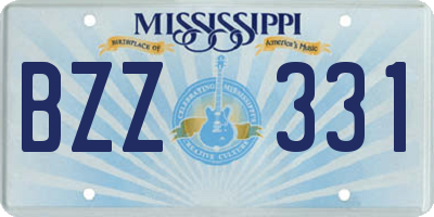 MS license plate BZZ331