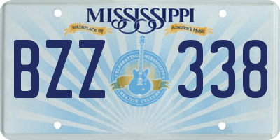 MS license plate BZZ338