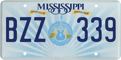 MS license plate BZZ339