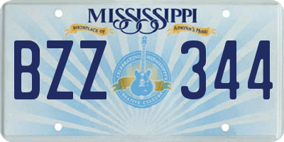 MS license plate BZZ344