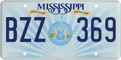 MS license plate BZZ369