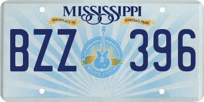 MS license plate BZZ396