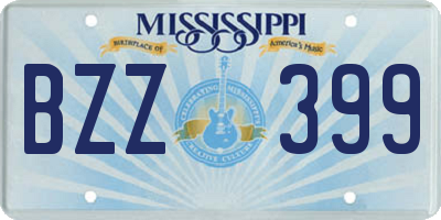 MS license plate BZZ399