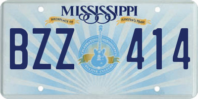 MS license plate BZZ414