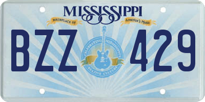 MS license plate BZZ429
