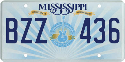 MS license plate BZZ436
