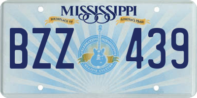 MS license plate BZZ439