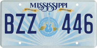 MS license plate BZZ446