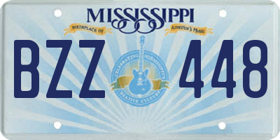 MS license plate BZZ448
