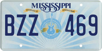 MS license plate BZZ469