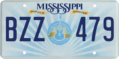 MS license plate BZZ479