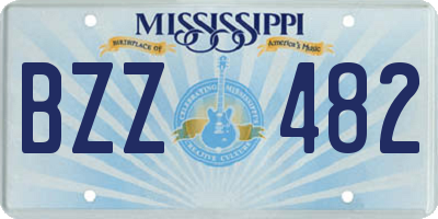 MS license plate BZZ482