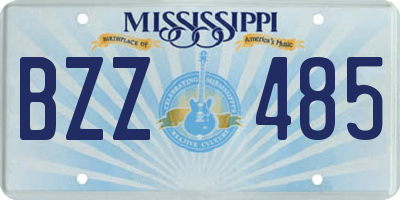MS license plate BZZ485