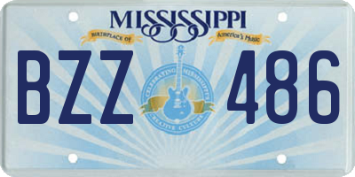 MS license plate BZZ486