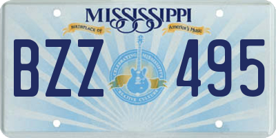 MS license plate BZZ495