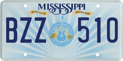 MS license plate BZZ510
