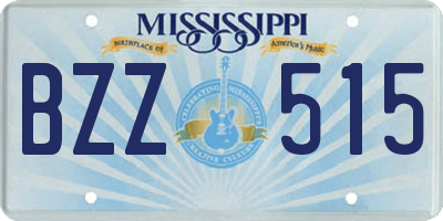 MS license plate BZZ515