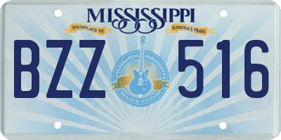 MS license plate BZZ516
