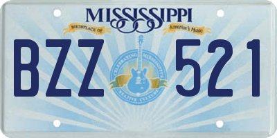 MS license plate BZZ521