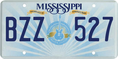 MS license plate BZZ527