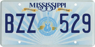 MS license plate BZZ529