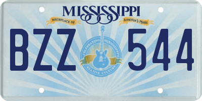 MS license plate BZZ544
