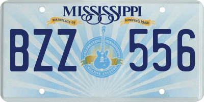 MS license plate BZZ556