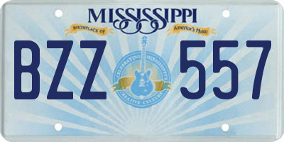 MS license plate BZZ557