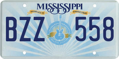 MS license plate BZZ558