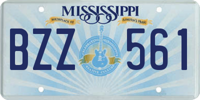 MS license plate BZZ561