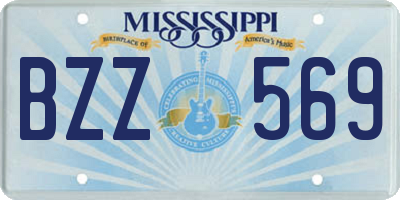 MS license plate BZZ569
