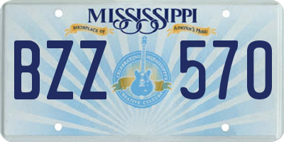 MS license plate BZZ570