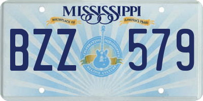 MS license plate BZZ579