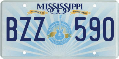 MS license plate BZZ590