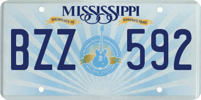 MS license plate BZZ592