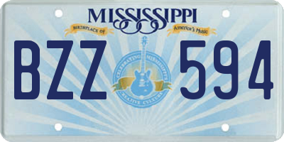 MS license plate BZZ594