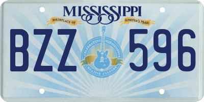 MS license plate BZZ596