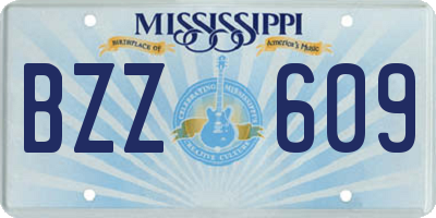 MS license plate BZZ609
