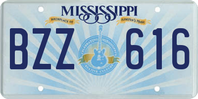 MS license plate BZZ616