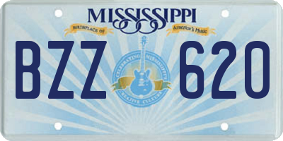 MS license plate BZZ620