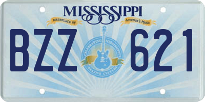 MS license plate BZZ621