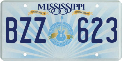 MS license plate BZZ623