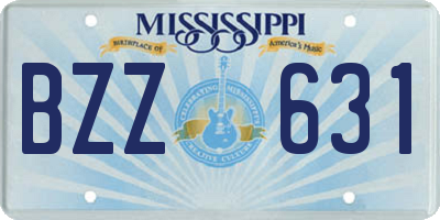 MS license plate BZZ631