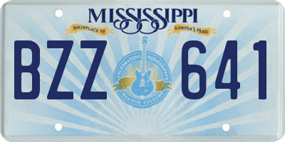 MS license plate BZZ641