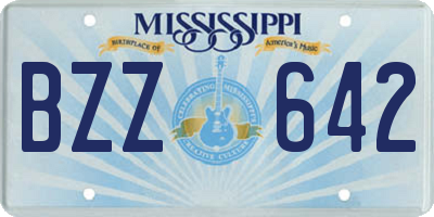 MS license plate BZZ642